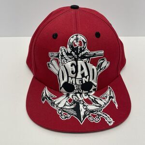 Disney Parks Hat Dead Men Tell No Tales Red Embroidered Snapback Youth